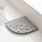 Tappetino per asciugatura del piano di lavoro del bagno Diatomite Tappetino assorbente per l'acqua ad asciugatura rapida a forma di ventaglio, Colore: S05 Grigio scuro (21x21 cm)