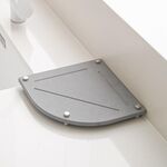 Tappetino per asciugatura del piano di lavoro del bagno Diatomite Tappetino assorbente per l'acqua ad asciugatura rapida a forma di ventaglio, colore: S06 grigio scuro (21x21 cm)