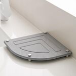Tappetino per asciugatura del piano di lavoro del bagno Diatomite Tappetino assorbente per l'acqua ad asciugatura rapida a forma di ventaglio, Colore: S09 Grigio scuro (21x21 cm)