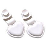 2 pezzi Guanti antiscottatura isolanti a forma di cuore in silicone antiscivolo per ciotola e piastra (bianco)
