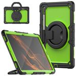 Per Samsung Galaxy Tab S8 ultra tracolla in silicone + custodia per tablet PC (verde giallo)