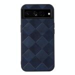 Per Google Pixel 7 Pro 5G Weave PLAid PU Custodia PU (blu)