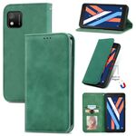 Per Wiko Y52 Retro Skin Feel Magnetic Horizontal Custodia in pelle flip (verde)