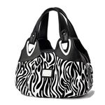 722 Borsa in pelle morbida da donna (maniglia nera Zebra)