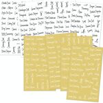 276 PCS TRASPARENTE Etichette spezie impermeabili 2 marcatori di pantaloni a combinazione di colori (8 fogli / set)