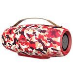 ZEALOT S27 Altoparlante Bluetooth wireless multifunzionale per bassi, microfono integrato, supporto per chiamate Bluetooth e scheda AUX e TF e altoparlanti 1x93mm + 2x66mm (rosso mimetico)