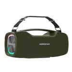 HOPESTAR A6X TWS Altoparlante Bluetooth portatile da esterno con luci musicali colorate, supporto Power Bank e chiamata in vivavoce, disco U, scheda TF e AUX da 3,5 mm (verde)