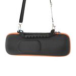 Scatola di immagazzinaggio dell'altoparlante Bluetooth all'aperto EVA con tracolla e moschettone per la carica JBL 5 (arancione)