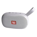 Altoparlante Bluetooth subwoofer T&G TG173 TWS con cavo intrecciato, supporto USB / AUX / TF Card / FM (argento)