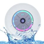 Altoparlanti bluetooth wireless BTS-09 LED impermeabile FM Subwoofer Bluetooth Colonna Bluetooth Canda TF Tacchino di aspirazione Mini Shower (White)