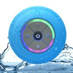 Altoparlanti bluetooth wireless BTS-09 LED impermeabile FM Subwoofer Bluetooth Colonna Bluetooth Canda TF Tapping Mini Doccia (blu)
