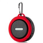 C6a Altoparlante a ventosa per altoparlante per auto Bluetooth senza fili per esterno Chuck, supporto TF Card (rosso)