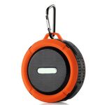C6a Altoparlante a ventosa per altoparlante per auto Bluetooth senza fili per esterno Chuck, supporto TF Card (arancione)