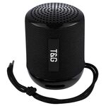 T&G TG129 Altoparlante musicale wireless portatile a mani libere con microfono, supporto TF Card FM (nero)