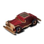 Mini altoparlante Bluetooth wireless con subwoofer in legno a forma di auto retrò AS60 (legno scuro)