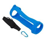 Per la carica JBL 4 altoparlante Bluetooth portatile coperchio protettivo in silicone con tracolla e moschettone (blu)