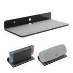 Staffa di stoccaggio della parete per altoparlante Bluetooth Home Soggiorno Decorazione della parete Decorazione dell'organizzatore di stoccaggio, Dimensioni: 9 x 4 x 1,25 pollice (nero)