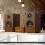 Altoparlante da tavolo in legno Bluetooth con scheda coassiale D1 (marrone)