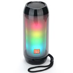 T&G TG643 Altoparlante Bluetooth wireless per subwoofer impermeabile portatile con luce a LED (nero)