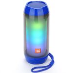 T&G TG643 Altoparlante Bluetooth wireless per subwoofer impermeabile portatile con luce a LED (blu)