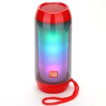T&G TG643 Altoparlante Bluetooth wireless per subwoofer impermeabile portatile con luce a LED (rosso)
