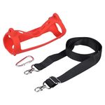 Custodia in silicone portatile per altoparlante Bluetooth JBL Flip 6 con tracolla (rosso)