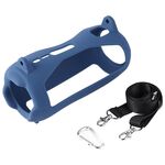 Per JBL Pulse 5 Custodia in silicone per altoparlante Bluetooth con effetti di luce colorata con tracolla (blu)