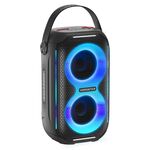 HOPESTAR Party200 mini altoparlante Bluetooth portatile a impulsi con luce RGB (grigio)