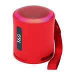 T&G TG373 Subwoofer per altoparlante Bluetooth wireless multicolore RGB portatile da esterno con luce a LED (rosso)