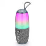 T&G TG644 Altoparlante Bluetooth portatile con luce RGB ad alta potenza da 5 W (Gery)