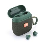 T&G TG809 Altoparlante portatile wireless esterno 2 in 1 e auricolari Bluetooth Mini TWS (verde scuro)
