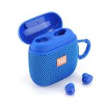 T&G TG809 Altoparlante portatile wireless esterno 2 in 1 e auricolari Bluetooth Mini TWS (blu)