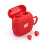 T&G TG809 Altoparlante portatile wireless esterno 2 in 1 e auricolari Bluetooth Mini TWS (rosso)