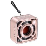 DW12 Mini altoparlante Bluetooth wireless portatile Subwoofer trasparente con supporto TF Card (rosa)