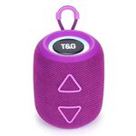 T&G TG655 Subwoofer stereo portatile con altoparlante Bluetooth wireless TWS da esterno (viola)