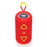 T&G TG-656 Subwoofer stereo portatile wireless 3D Altoparlante Bluetooth Supporto FM / Luce d'atmosfera LED (Rosso)
