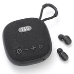 T&G TG-813 Auricolare altoparlante Bluetooth TWS 2 in 1 con scatola di ricarica (nero)