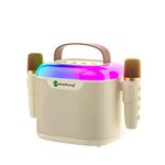 Nuovo altoparlante Bluetooth intelligente portatile RiXing NR8805 TWS con illuminazione RGB (bianco)
