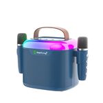 Nuovo altoparlante portatile intelligente Bluetooth RiXing NR8805 TWS con illuminazione RGB (blu)
