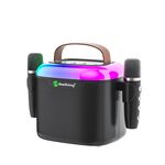Nuovo altoparlante Bluetooth intelligente portatile RiXing NR8805 TWS con illuminazione RGB (nero)