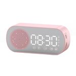 Z7 Digital Bluetooth 5.0 Speaker Multi-Function Specchio Specchio Sveglia FM Radio (rosa)