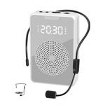 Amplificatore microfono didattico portatile ZXL-H3 con display temporale, specifiche: versione cablata (bianco)