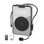Amplificatore microfono didattico portatile ZXL-H3 con display temporale, Specifiche: versione wireless (nero)