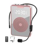 Amplificatore per microfono didattico portatile ZXL-H3 con display temporale, specifiche: versione wireless (oro rosa)