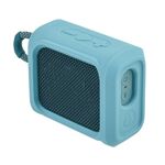 La copertura protettiva in silicone portatile può essere fissata con cinghia per jbl go3 (blu rosa)