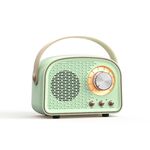 DW21 Vintage Radio BT Speaker Support TF Card/U Disk to Play (verde chiaro)