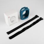 Custodia protettiva in silicone per altoparlante JBL Clip 4 Bluetooth con cinturini (blu)