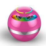 GS009 Bluetooth 4.2 Altoparlante a sfera rotonda piccolo con supporto luce colorata TF Card / FM (rosa)