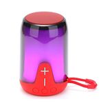 T&G TG-652 Altoparlante Bluetooth portatile trasparente con luce RGB (rosso)