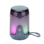 T&G TG-652 Altoparlante Bluetooth portatile trasparente con luce RGB (grigio)